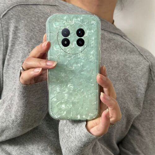 薄荷绿贝壳纹适用vivoxfold5pro手机壳xfold+渐变xfold3晕染xflip水墨xfold2拼色vivo折叠屏绿色十vovo硬壳女