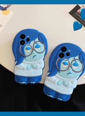 适用oppo真我13pro+手机壳12卡通11立体neo7头脑gt6特工队gt5可爱q3动画v11动漫v25蓝色gtneo十realme硅胶软p