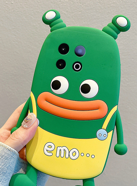 适用vivoiqooz10turbopro手机壳iqooz9x卡通z8立体z7i青蛙z6香肠嘴z5搞怪z3趣味z1丑萌u3x绿色iqoo硅胶vivo女