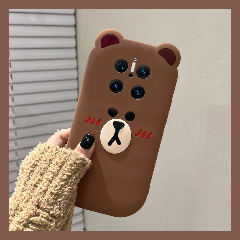 手机壳硅胶卡通呆萌轻松熊小熊