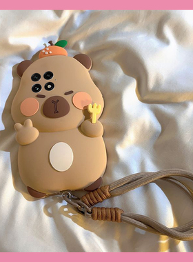 适用oppo一加ace5pro竞速版手机壳1+13t卡通12橘子3v卡皮2v巴拉11带10挂链9rt挂绳9r立体8可爱7十oneplus硅胶