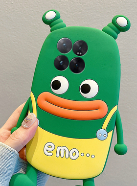 适用小米15spro手机壳15ultra卡通14立体13x青蛙12s香肠嘴11搞怪10趣味9丑萌8绿色civi4新款mix4硅胶mi软壳女