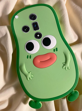 适用oppofindx8s+手机壳findx7ultra卡通x6pro立体k13turbo绿色k12s牛油果k11表情k10可爱k9丑萌k5十趣味女生