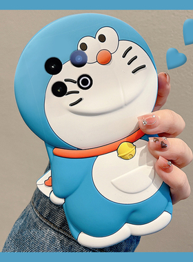 适用vivoiqoo13pro手机壳iqoo12卡通11s立体10蓝色9哆啦A梦8pro可爱7叮当猫5趣味3动漫iq00爱酷vivo硅胶软壳p