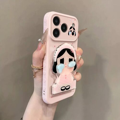 卡通丑萌哭娃适用vivoy500pro手机壳y300gt带y200i镜子y100t支架y78+侧边y77e爱心y76s大视窗y73s镜面十vivo