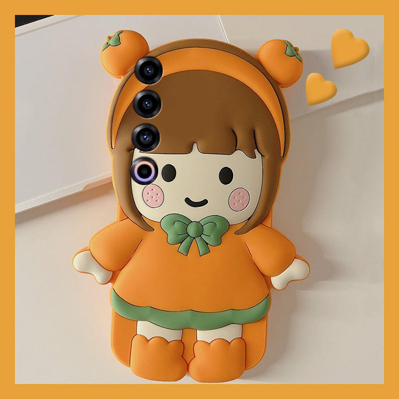 手机壳硅胶可爱卡通柿子女孩