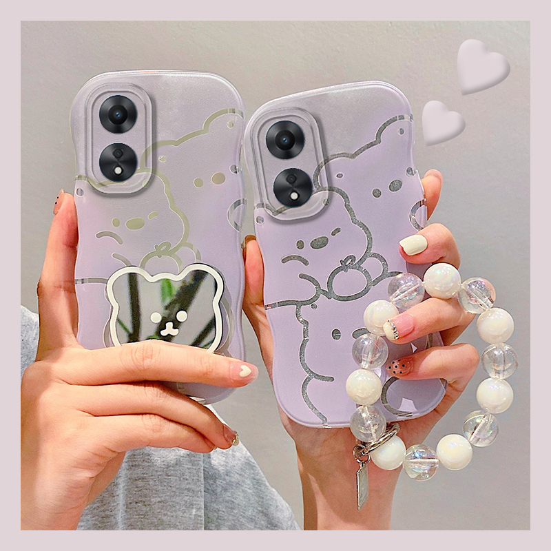 适用oppor17手机壳a2pro卡通a5闪粉r15梦境版a9线条a1小熊a11立体a7x镜子a8补妆镜k1化妆a11x趣味a31简约oppo