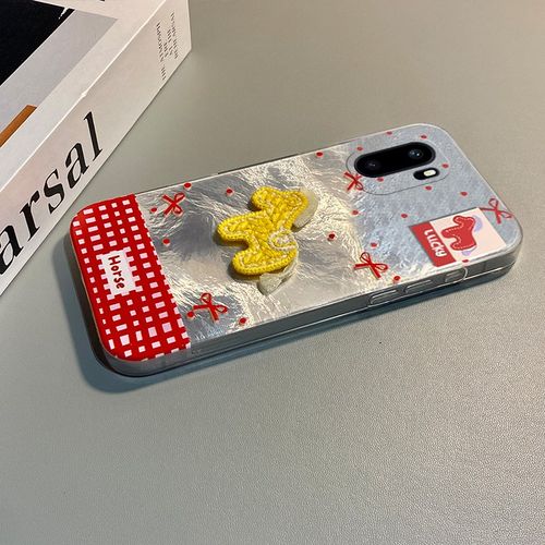 手机壳硅胶2026马年刺绣小马挂件