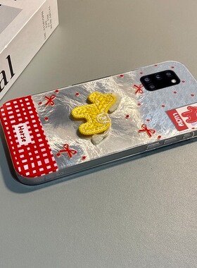 2026刺绣小马适用三星a53手机壳f52新年a8s红色a71带a51挂件a31a20a30挂绳a90a80a60卡通a50s立体a70s/galaxy