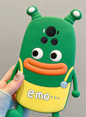 适用华为荣耀magic7手机壳magic6至臻版5pro卡通play9c立体4青蛙9t香肠嘴8t搞怪7t趣味3丑萌6t绿色4t硅胶软壳