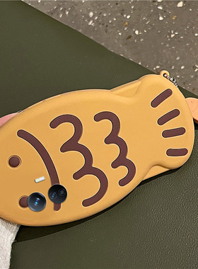 适用vivoy300gt手机壳y300pro+卡通y200i立体100鲷鱼烧y97带y95挂件u1可爱y67趣味y76s创意十vivo硅胶软壳女p