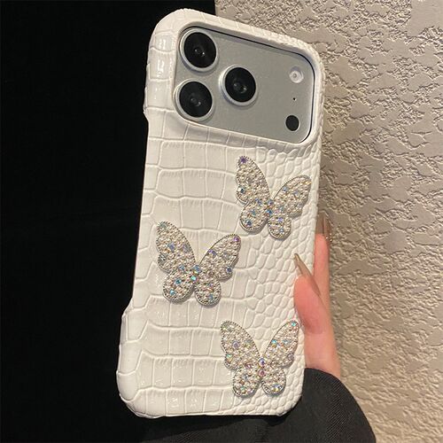 ins风珍珠蝴蝶适用oppoa6gt手机壳a6plus白色a5pro格子a3x鳄鱼纹a2m立体a1i小众a58x仿皮a93s皮纹a98a97硅胶p