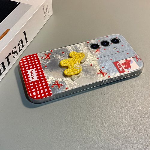 手机壳硅胶2026马年刺绣小马挂件