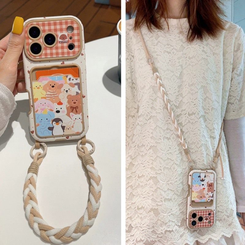 可爱动物卡包适用苹果17手机壳华为pura80卡通mate70带opporeno14挂绳斜挎vivos30可背小米15红米k80荣耀x60i,3C数码配件,手机保护套/壳,淘宝优惠券,粉丝福利购,淘宝优惠卷