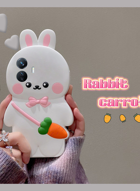 适用vivoy300gt手机壳y300pro+可爱y200i立体100白色y97兔子y95蝴蝶结u1卡通y67超萌y76s少女心十vivo硅胶软p