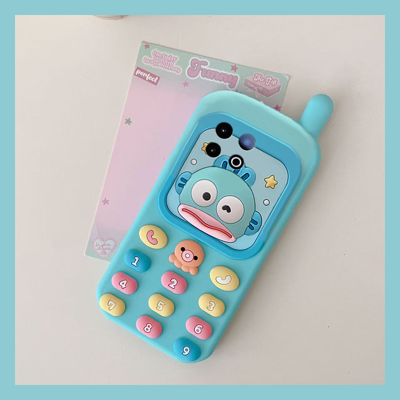 手机壳硅胶搞怪香肠嘴小丑鱼大哥大电话机