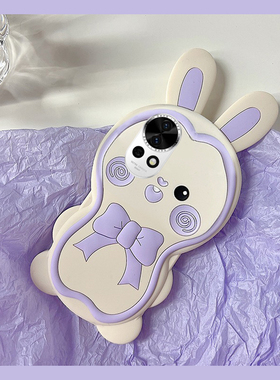 适用华为nova13手机壳novo13ultra活力版12pro卡通11se立体10z耳朵9兔子8紫色7i蝴蝶结6se可爱5兔兔4创意硅胶