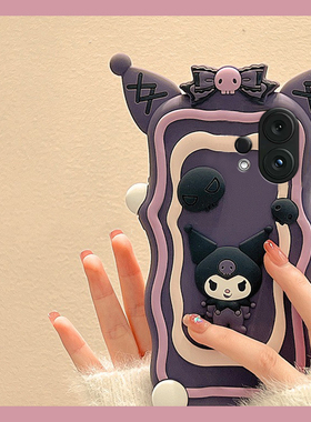 适用vivos30pro手机壳s20卡通s19立体s18e库洛米s17可爱s16趣味s15紫色s12个性s10创意s9硅胶s7软壳vivo女生p