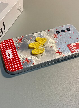 2026刺绣小马适用小米mixfold手机壳mixfold4新年mixfold3红色fold2带mixflip挂件mixflip2折叠屏挂绳硬壳女