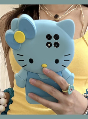 适用oppo一加ace5pro手机壳1+13t蓝色kt猫12蝴蝶结ace3v立体ace2卡通11可爱10凯蒂猫9趣味8硅胶7十oneplus软p