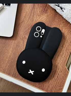 适用opporeno14手机壳reno13pro+可爱reon12立体11黑色10米菲兔9卡通8兔子7se创意6趣味5硅胶4十oppo软壳女生