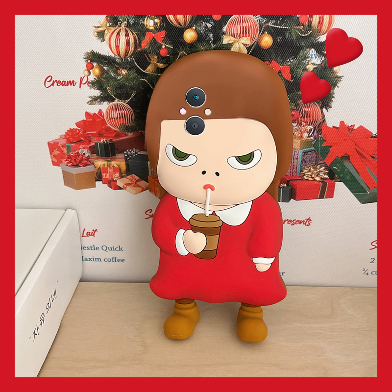 手机壳硅胶卡通呆萌奶茶奈良美智