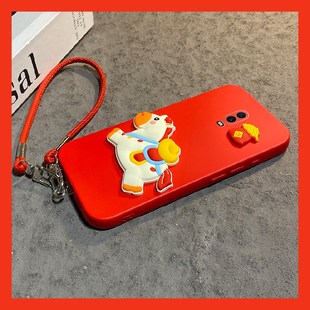 2026马上有钱适用oppor15x手机壳r17pro新年k1红色r11splus带r11s挂绳r9plus马年r9s卡通r9立体oppo硅胶0pp0
