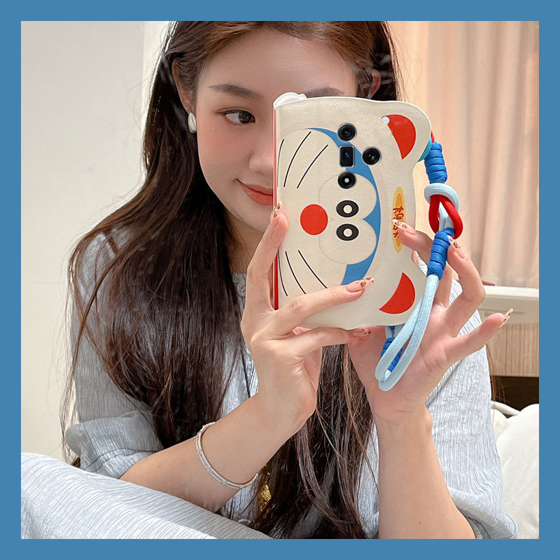 手机壳手提包覆盖皮套卡通哆啦A梦手链挂链