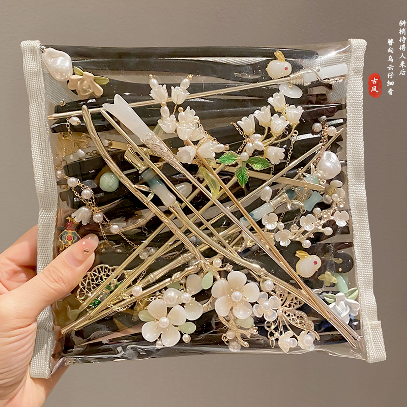 古风汉服旗袍新中式木质发簪