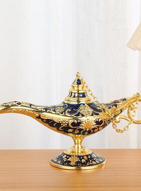 金属愿欧摆式阿阿拉神灯拉神灯中21*11家居件许灯创意复古号装饰