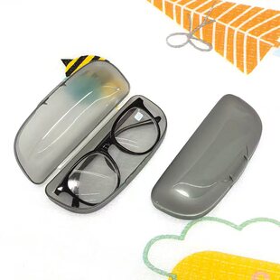 眼镜盒浅灰塑料盒子平光镜老花镜墨镜太阳镜便携带抗压简约收纳盒