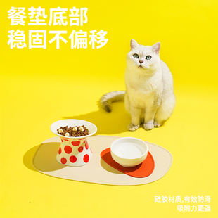 zeze宠物硅胶餐垫猫碗垫宠物防滑垫餐垫防水防溢出加厚狗狗食盆垫