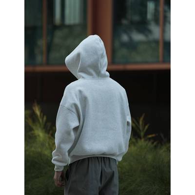 Procano日系加绒重磅cleanfit连帽卫衣男女Boxy短宽情侣春秋帽衫