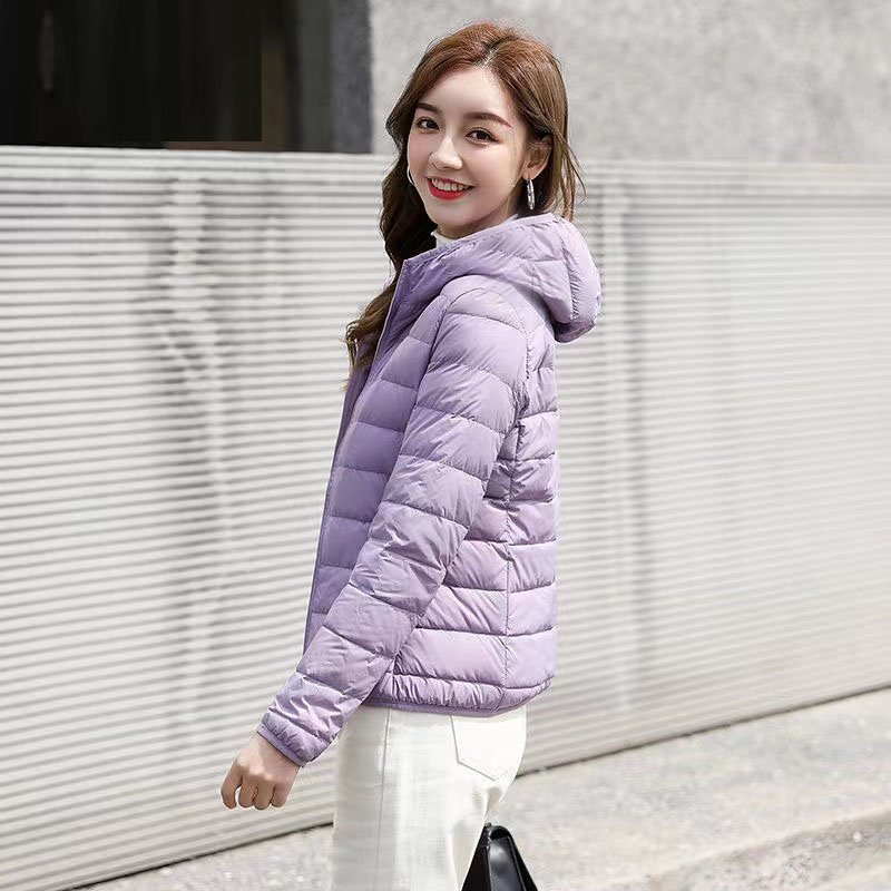 特价版淘宝断码品牌女装限时秒杀反季轻薄羽绒服女短款连帽2022新款潮韩版女装清仓冬天外套