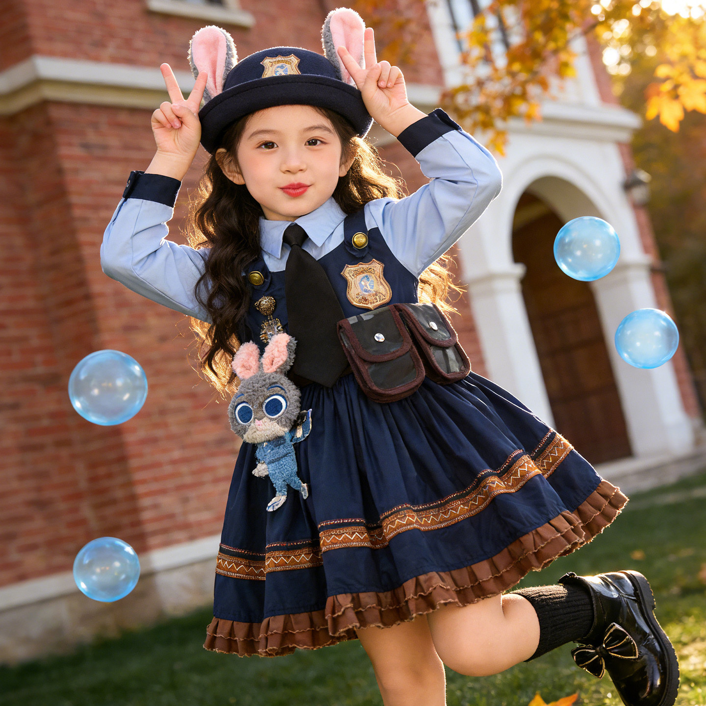 朱迪兔子警官cos衣服洛丽塔公主裙儿童生日蓬蓬裙2026女童春秋季,童装/婴儿装/亲子装,连衣裙,淘宝优惠券,粉丝福利购,淘宝优惠卷