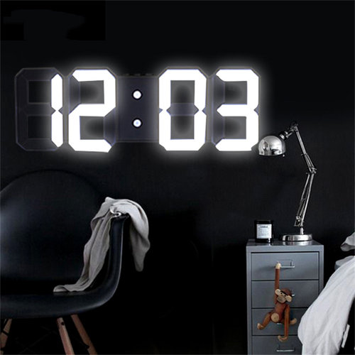 Anpro 3D Large LED Digital Wall Clock Date Time Celsius Nigh
