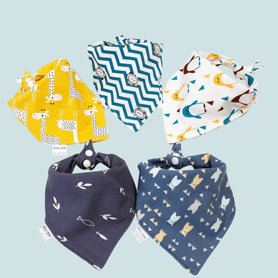 Baby Bib Soft Cotton Baby Drool Bibs Cute Triangle Scarf Com