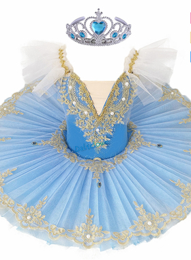 Professional Ballet Tutu Girls Blue Pink Platter Pancake Tut