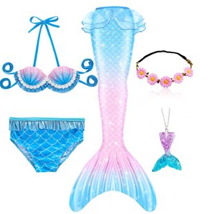 Swimming Tails Swimwear Swimmable Clothe Girls Beach Mermaid