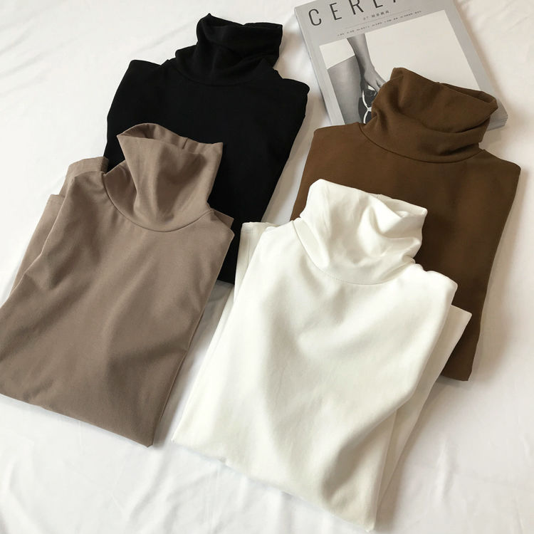 Woman TShirts Autumn and Winter Turtleneck Women's Long-Slee图片