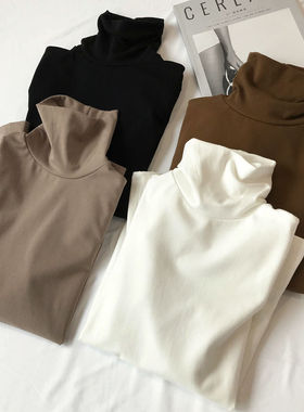 Woman TShirts Autumn and Winter Turtleneck Women's Long-Slee