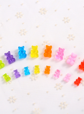 40pcs Mixed Cute Resin Candy Gummy Bear For DIYDecoration