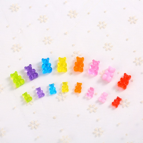 40pcs Mixed Cute Resin Candy Gummy Bear For DIYDecoration