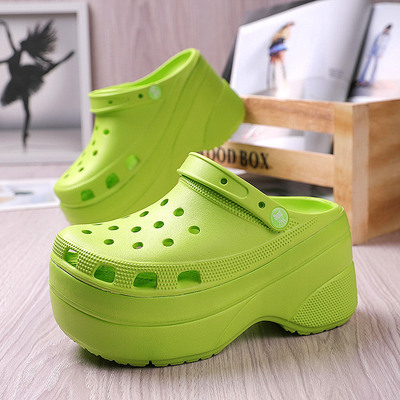 Summer Green Platform High Heels Sandals Non-slip Wedges sho
