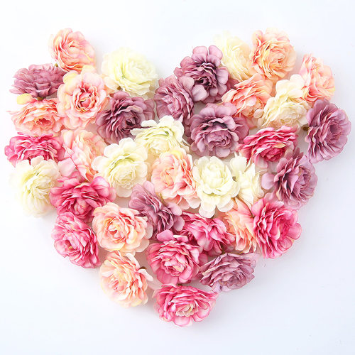 Artificial Flowers 5Cm Silk Rose Head Diy Home Room Wedding