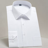 Men's Classic Long Sleeve Standard-fit Dress Shirts Formal B thumbnail 7
