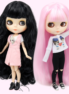 ICY DBS blyth doll 1/6 bjd toy joint body white skin shiny f