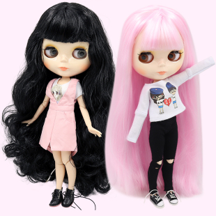 ICY DBS blyth doll 1/6 bjd toy joint body white skin shiny f