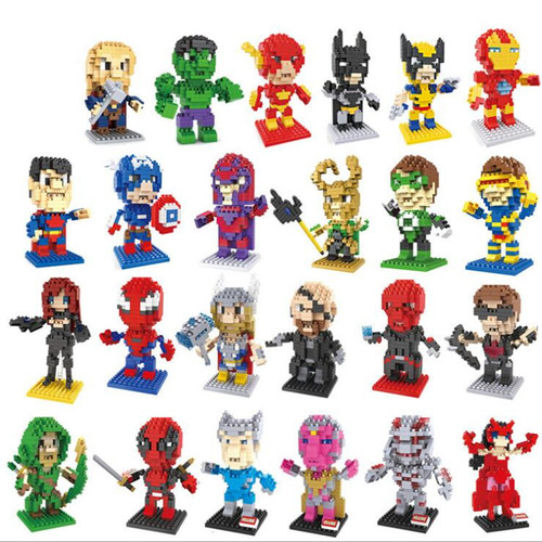 Blocks Cartoon anime Super Heroes Endgame iron man Captain A