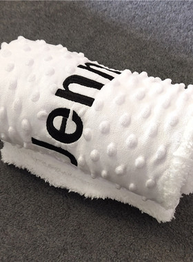 Personalised Newborn Baby Blankets Swaddling Stroller Bed Cr